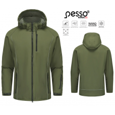 Jaka pārklāta ar mīkstu PU pamatni Pesso Otava, zaļa