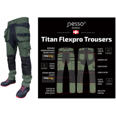 Darba bikses Pesso TITAN Flexpro , zaļas