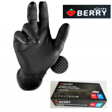 Nitrila cimdi BERRY DIAMOND TEXTURED NITRILE GLOVES 50gb/box  M.izmērs