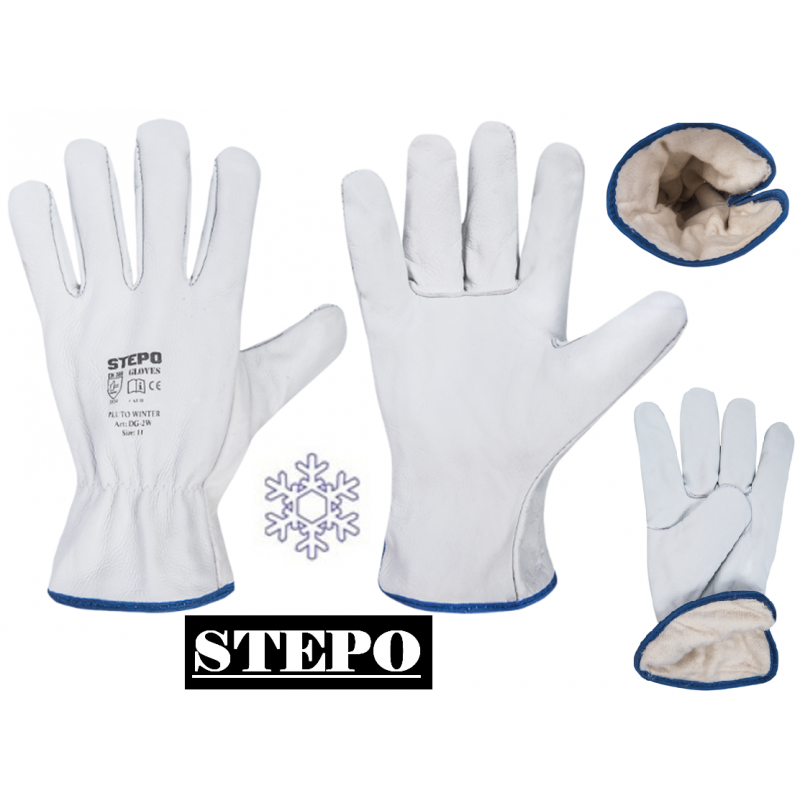 Cimdi siltie  PLUTO WINTER  gluda govs āda