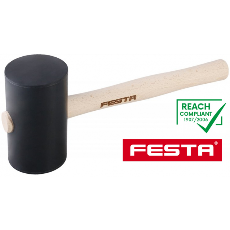 Profesionāls gumijas āmurs FESTA 800gr 60mm 35cm rokturis