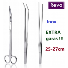 Extra Garu pincešu un šķēru 25-27 cm komplekts INOX