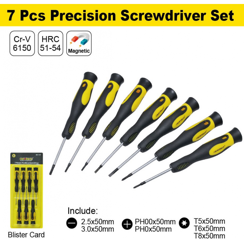 Miniskrūvgriežu kompl.7 gb