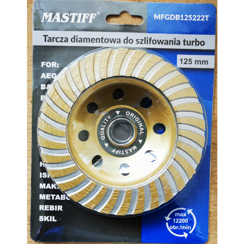 Slīpdisks dimanta Mastiff turbo 125mm 22.2mm
