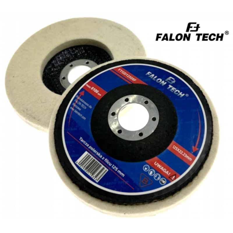 Filca pulēšanas disks 125mm FALON-TECH