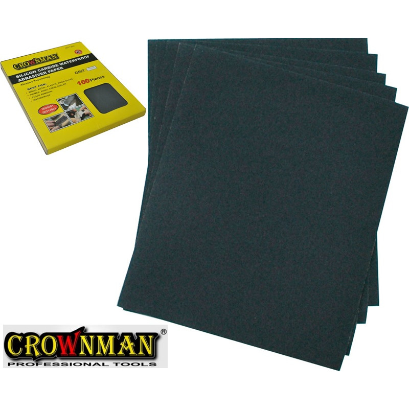 Smilspapīrs ūdensizturīgs 230 * 280 mm CROWNMAN (100)