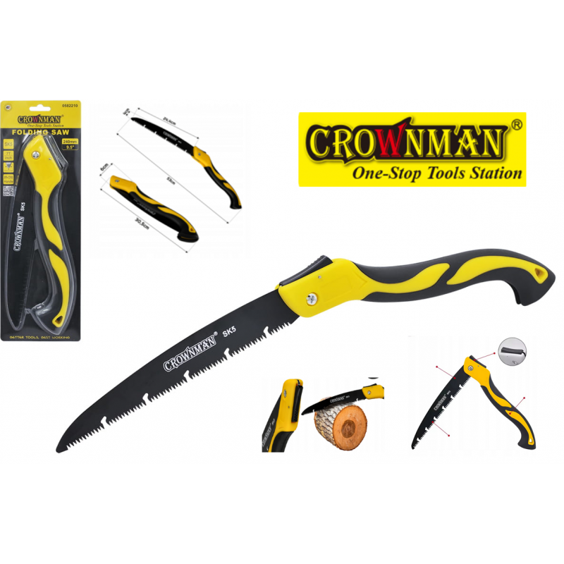 Saliekamais koka zāģis 240mm CROWNMAN