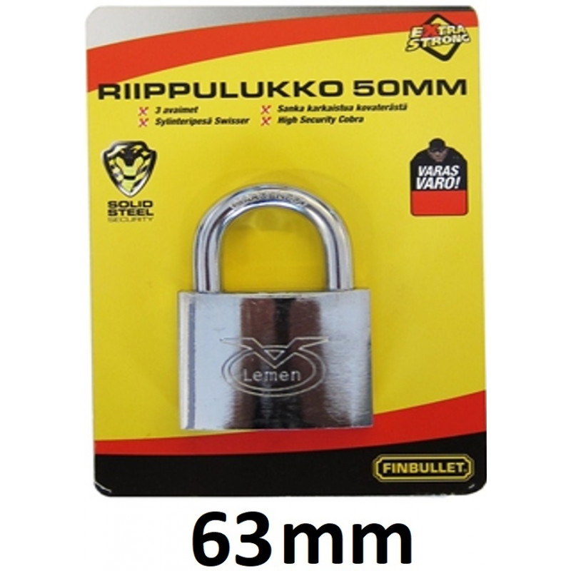 Piekaramā atslēga 63mm  CHROM (Somija)