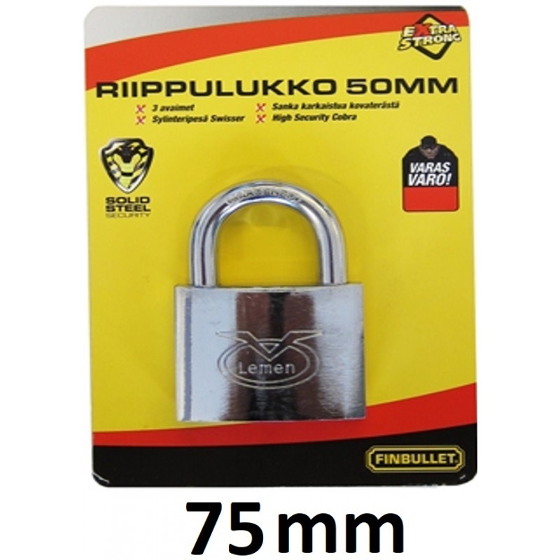 Piekaramā atslēga 75mm  CHROM (Somija)