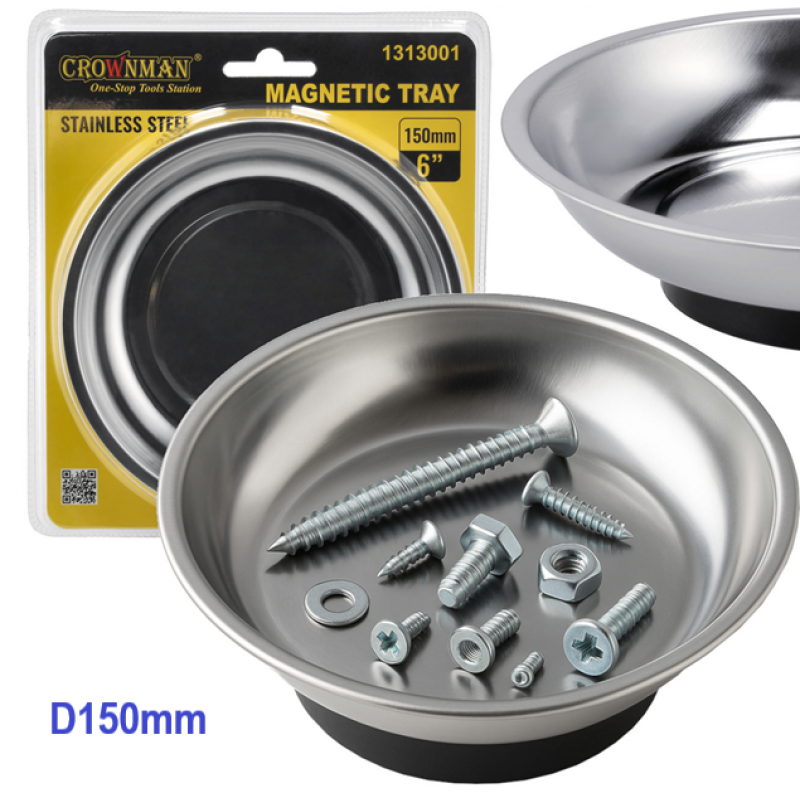 Magnētiskā paplāte apaļa sīkām detaļām D150 mm  Crownman