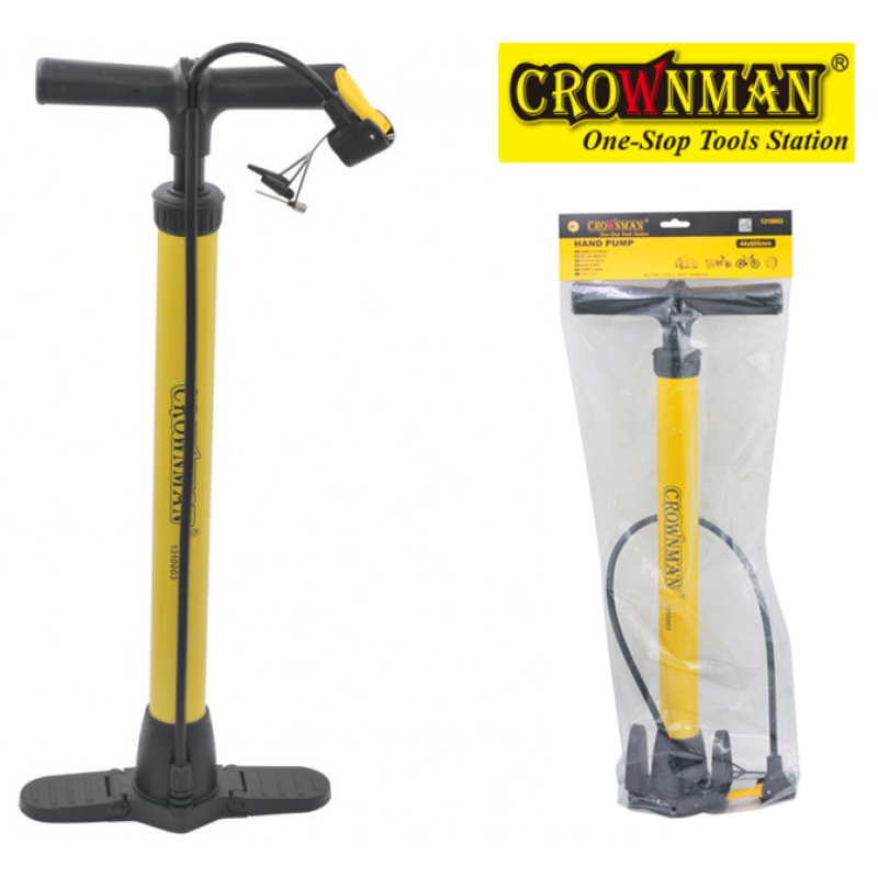 Metāla rokas sūknis - pumpis ar plastmasas rokturi 44x600 mm CROWNMAN