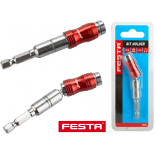 Šarnīrveida uzgaļu turētājs-noliecams   CrV 1/4" 90 mm ar magnētu FESTA