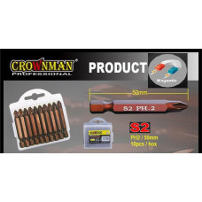 Uzgaļi 10gb  PH2 50 mm S2  CROWNMAN