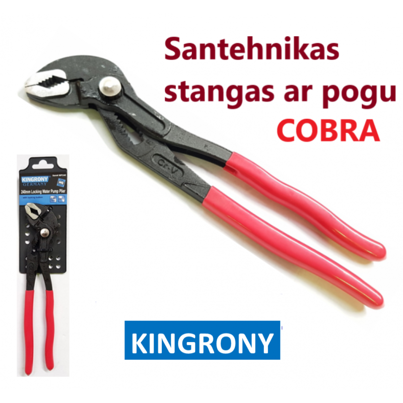 Santehnikas knaibles fiksēts ar pogu 300 mm KINGRONY