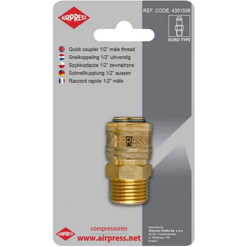 Quick Connector 1/2 " ārejā vītne AIRPRESS