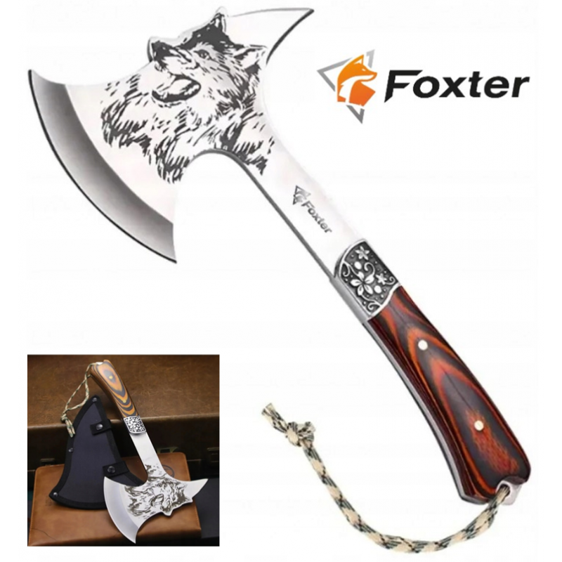 Cirvis Nazis Tomahawk Cirvis 32cm WOLF , ar futrāli FOXTER