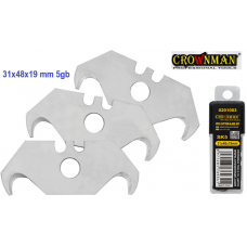 Naža asmens āķa formā 31x48x19 mm 5 gab. Crownman