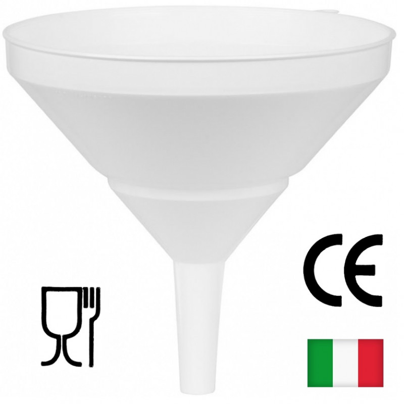 Pārtikas piltuve plastmasas ICS 140 mm balta (Itālija)