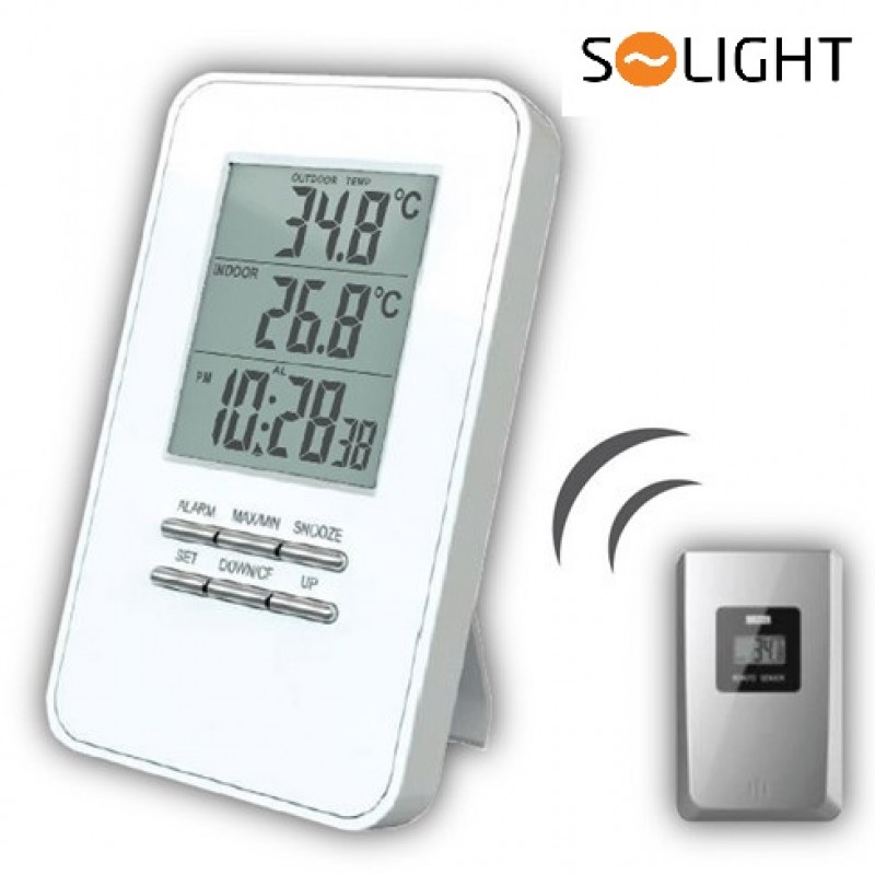 DIGITĀLAIS TERMOMETRS IN / OUT + CLOCK, BEZVADU