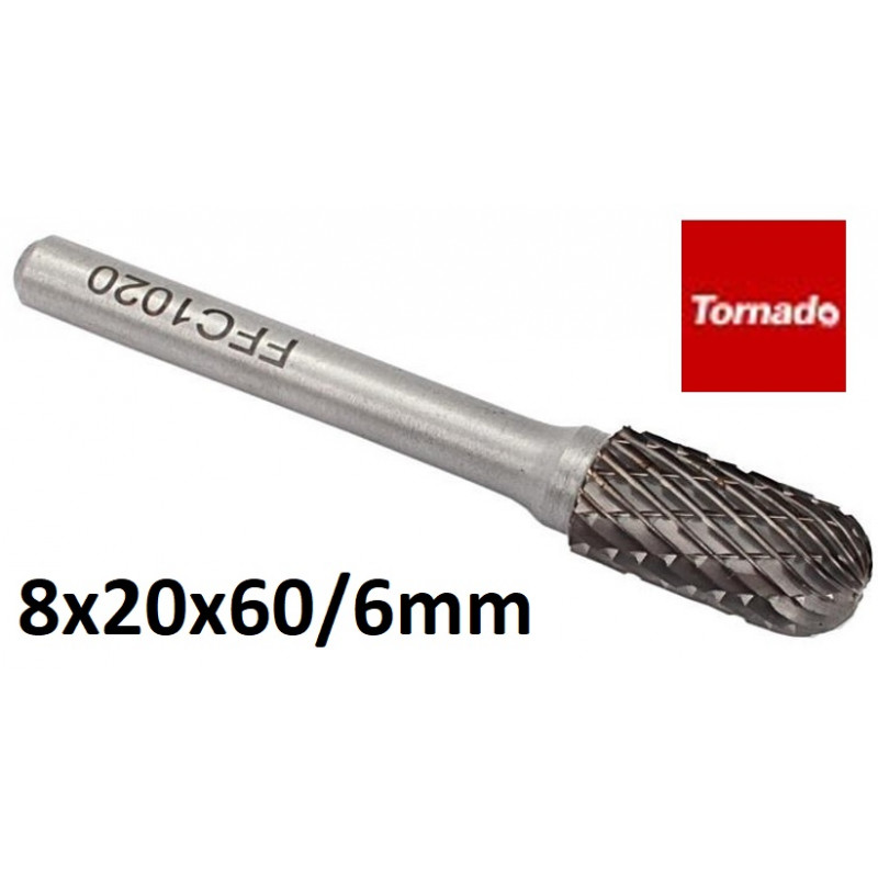 Tungsten rasp cylindrical round ¤ 8x20x60 / 6mm